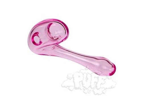 Glass With Jeremy Fish Bone Pipe - Pink Glass With Jeremy Fish Bone Pipe - Pink