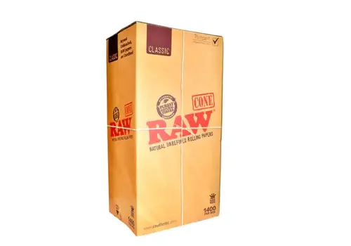 Raw Raw Cones King Size - 1400/Box (4 Pack)