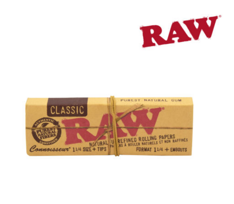 Raw Connoisseur 1 1/4 Single 50/Pack
