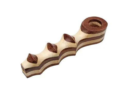 Genuine Pipe Co. Two-Toned Teak Wood Pipe
