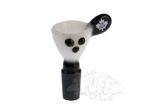 Hi Guy Hi Guy Funnel Bowl With Handle - White/ Black