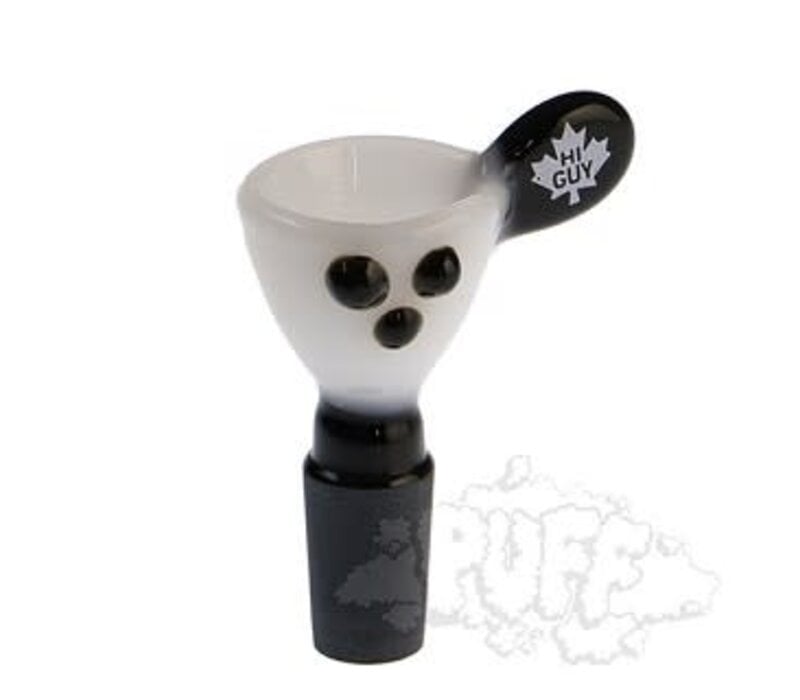 Hi Guy Funnel Bowl With Handle - White/ Black