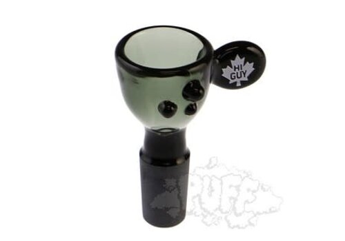 Hi Guy Hi Guy Funnel Bowl With Handle -Smoke/ Black