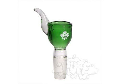 Hi Guy Hi Guy 14mm Bowl w/ Handle - Green