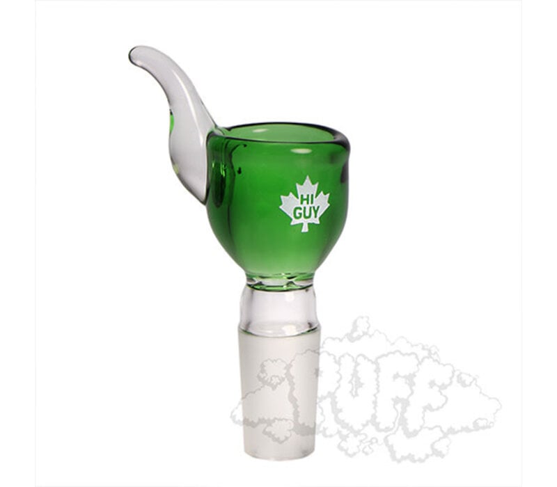 Hi Guy 14mm Bowl w/ Handle - Green