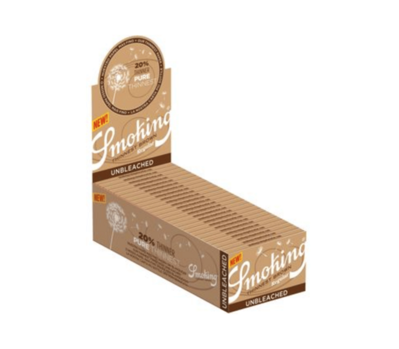Smoking Thinnest Brown Unbleached SW/DF Single 120/Pack