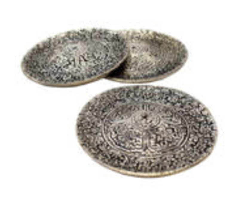 Silver Incense Holder - Flowers