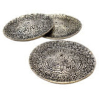 Silver Incense Holder - Flowers