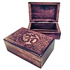 Wood Box Carved - Om