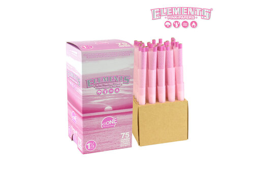 Elements Elements Pink  Pre Rolled Cones 1 1/4  75 Pack