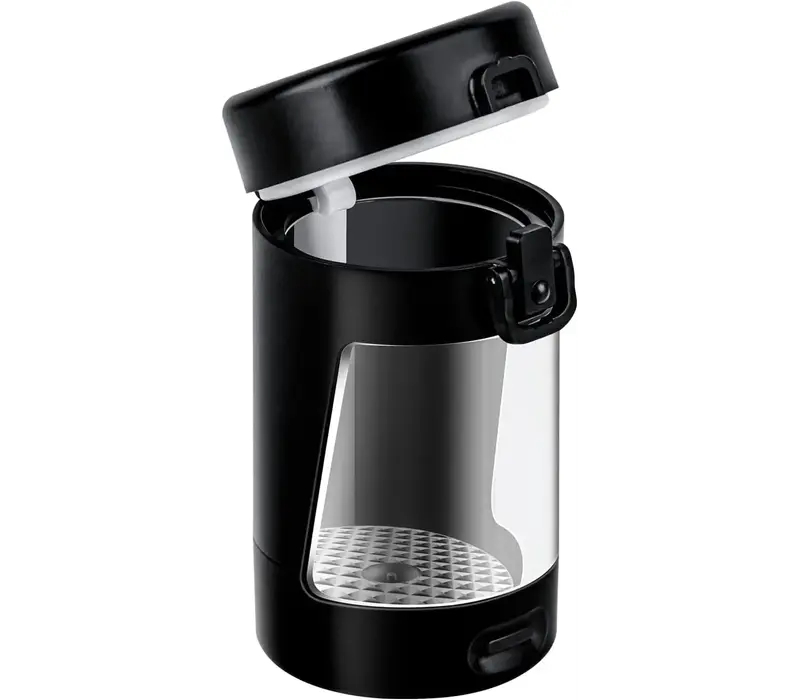 Glow Jar- Magnifying  W/ Lights -Black