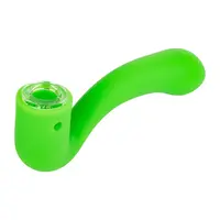 LIT Silicone Sherlock Pipe w/ Glass Bowl