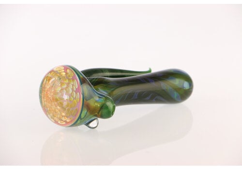 Hippo Glass Hippo Horned  Hand Pipe +/-5"