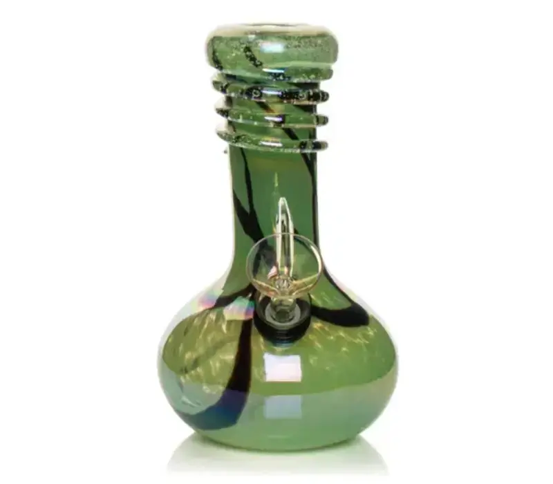 Retro Glass Platinum Metallic  W/Glow in the Dark Wrap 7" - Green