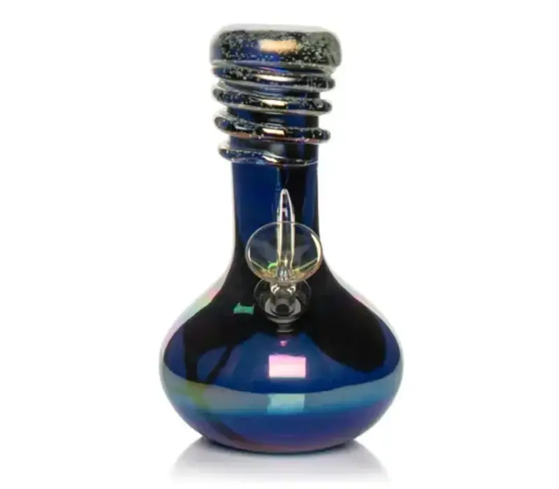 Reto Glass Platinum Metallic  W/Glow in the Dark Wrap 7" - Blue