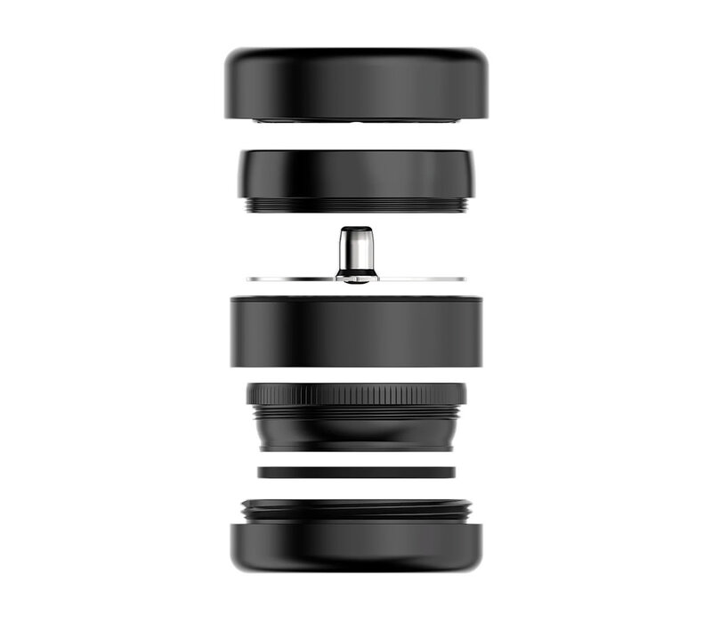 Flower Mill Grinder Next Gen Premium 3pc - 2.5" Black