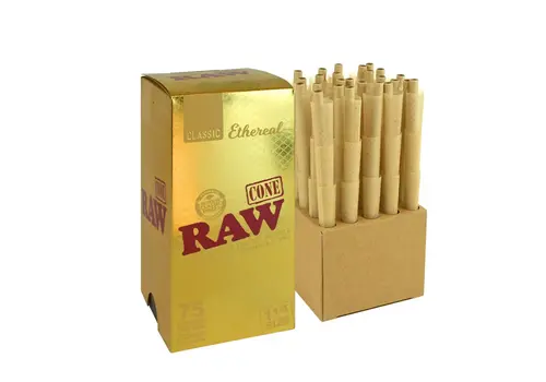 Raw Raw  Classic Ethereal Pre-Rolled Cone  1 1/4  75/ pack