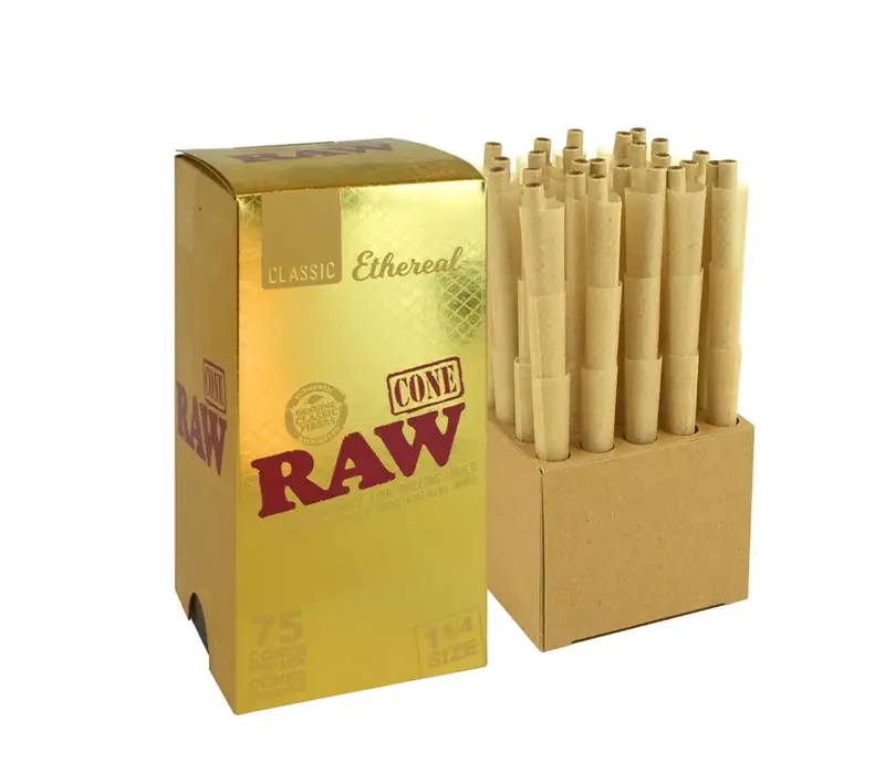 Raw  Classic Ethereal Pre-Rolled Cone  1 1/4  75/ pack