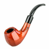 Shire Bent Octagon Brandy Cherry Wood Pipe - 5.5"