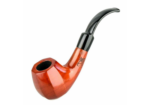 Shire Bent Octagon Brandy Cherry Wood Pipe - 5.5"