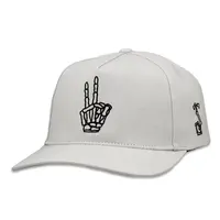 Grassroots Skeleton Peace Sign - Gray Snapback
