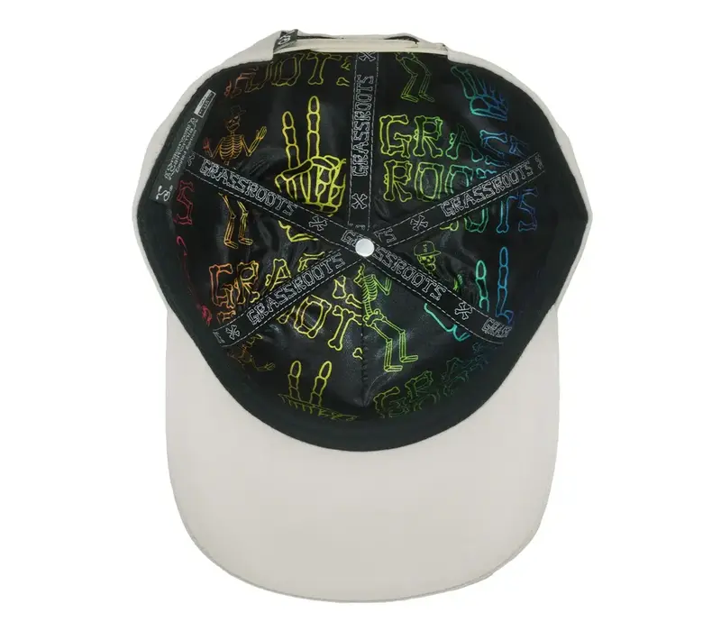 Grassroots Skeleton Peace Sign - Gray Snapback