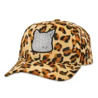 Grassroots Disco Ball Cat Cheetah Brown Snapback S/M