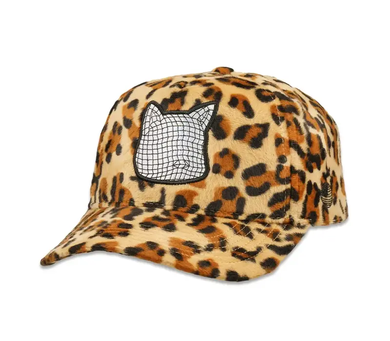 Grassroots Disco Ball Cat Cheetah Brown Snapback S/M