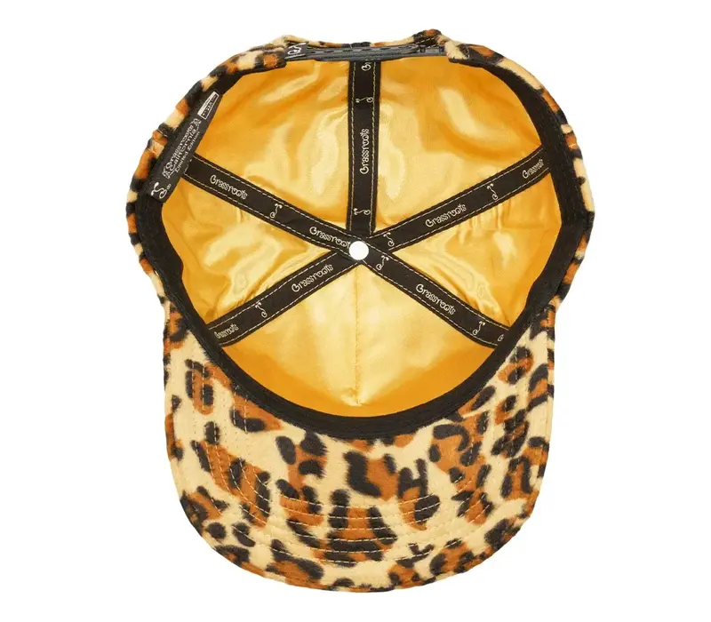 Grassroots Disco Ball Cat Cheetah Brown Snapback S/M
