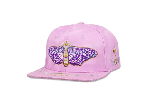 Grassroots Grassroots Mugwort Moon Moth Purple Dye Snapback L/XL