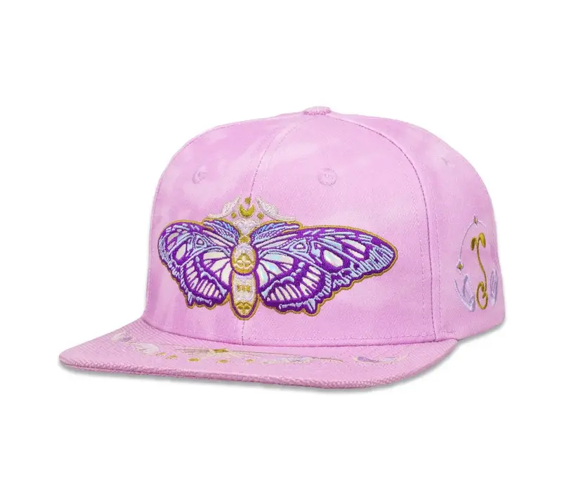Grassroots Mugwort Moon Moth Purple Dye Snapback L/XL