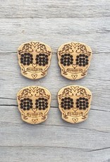 Skull Stitchable Buttons - Card of 4