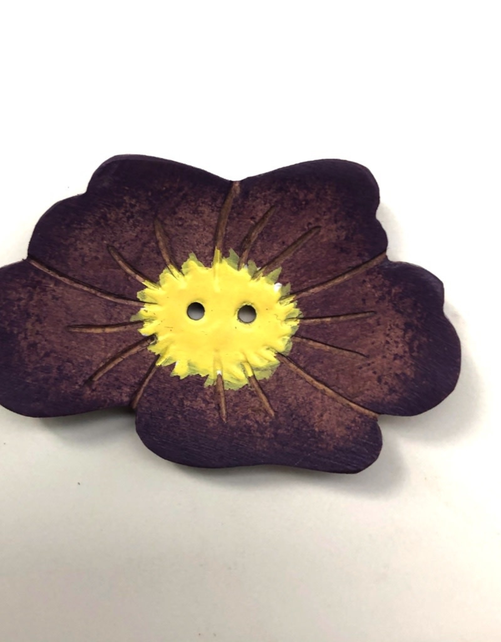 Purple Flower Button