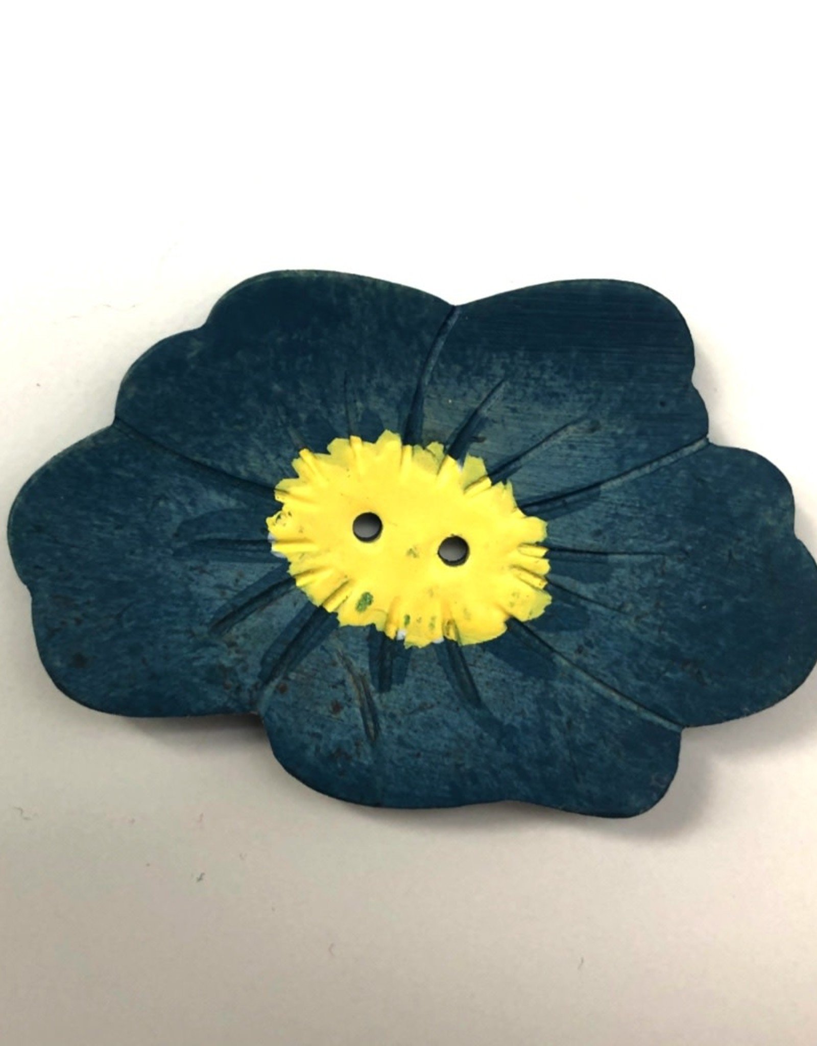Blue Flower Button