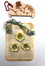 Cynthia Crane Pottery Flower Buttons - Card of 3