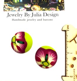 Jewelry by Julia Design Round Flower Button