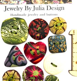 Jewelry by Julia Design Round Green Button (on misc card)