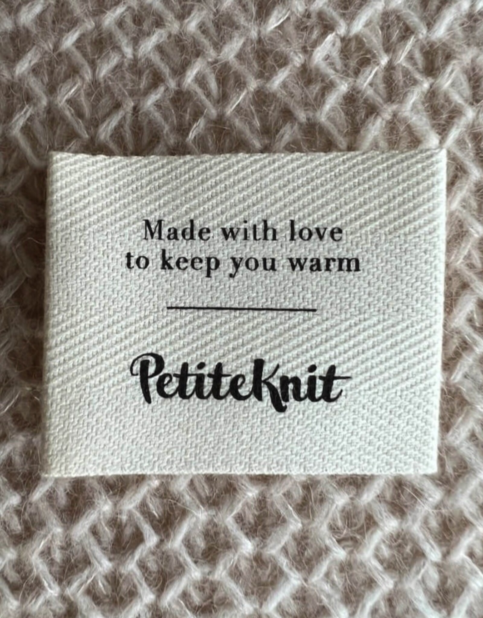 PetiteKnit PetiteKnit “Made with love to keep you warm” Label