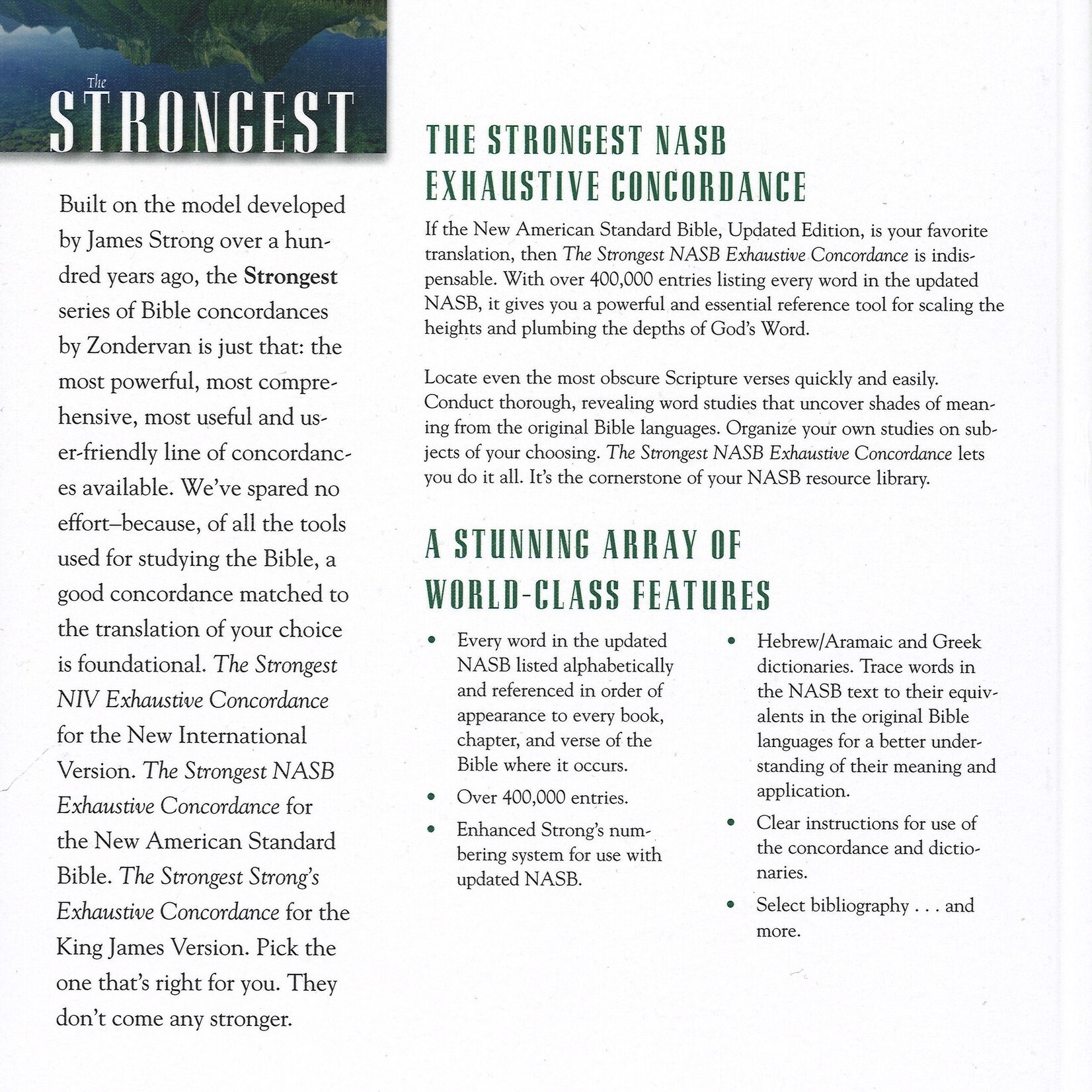 THE STRONGEST NASB EXHAUSTIVE CONCORDANCE