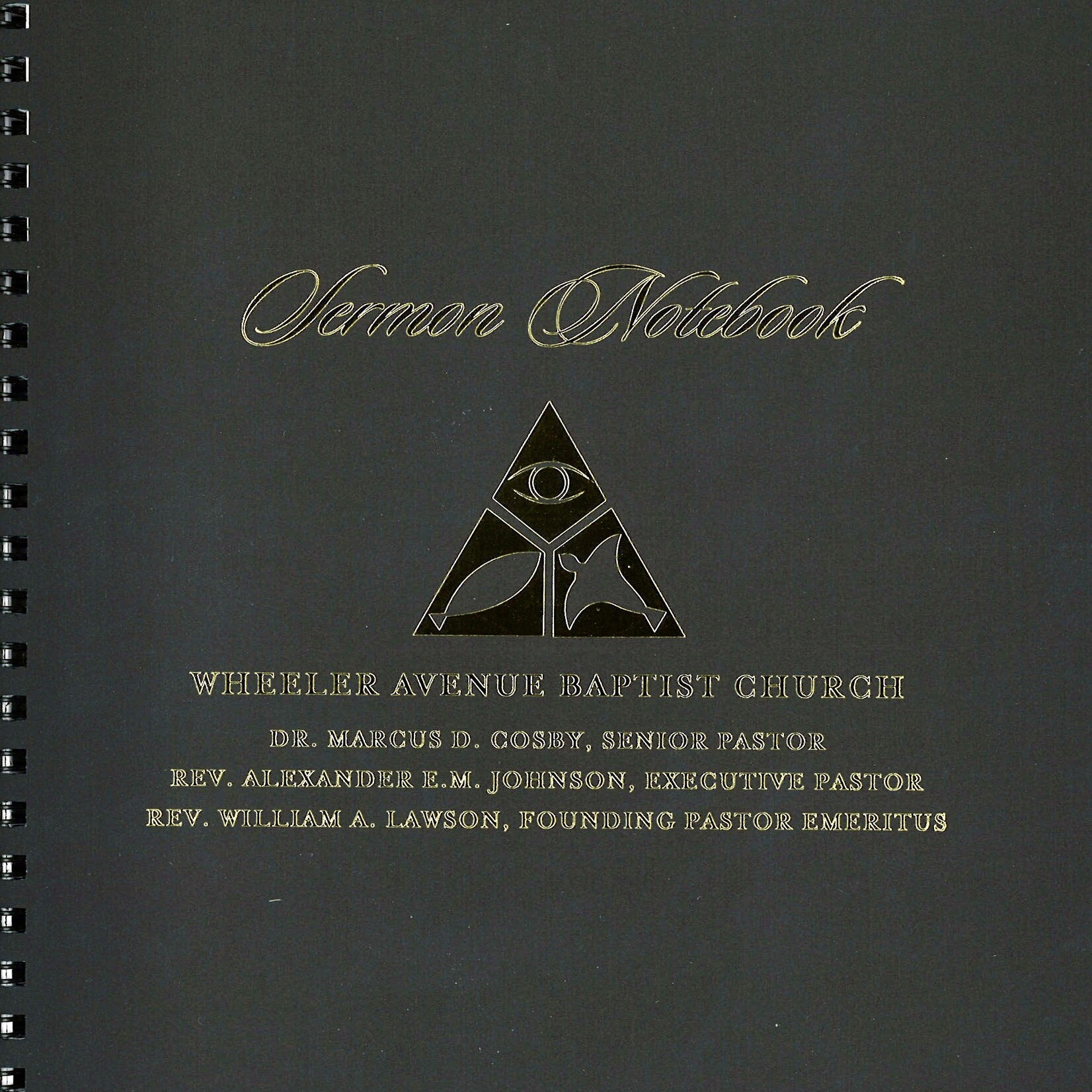 WABC  BLACK AND GOLD SERMON NOTEBOOK