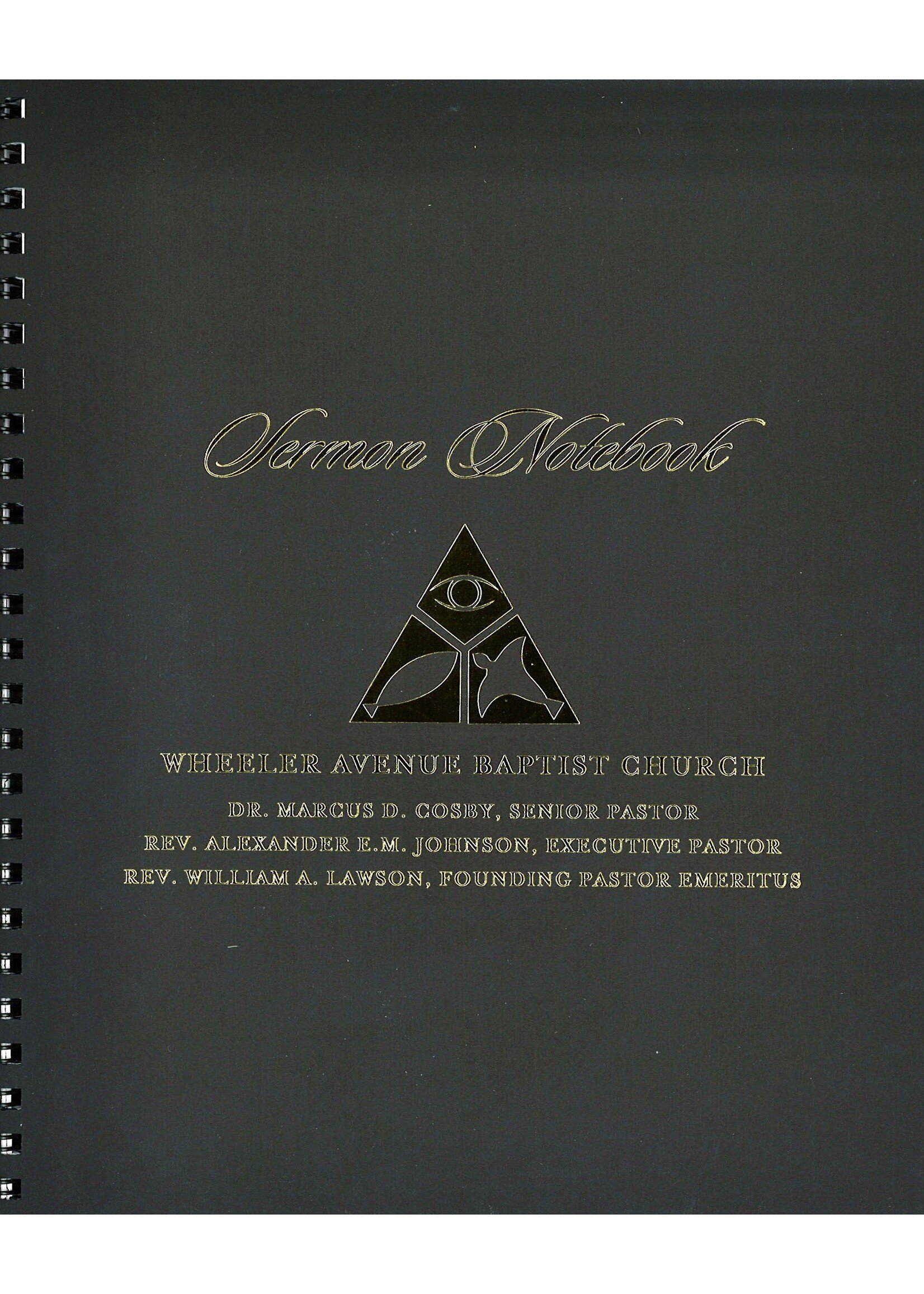 WABC  BLACK AND GOLD SERMON NOTEBOOK