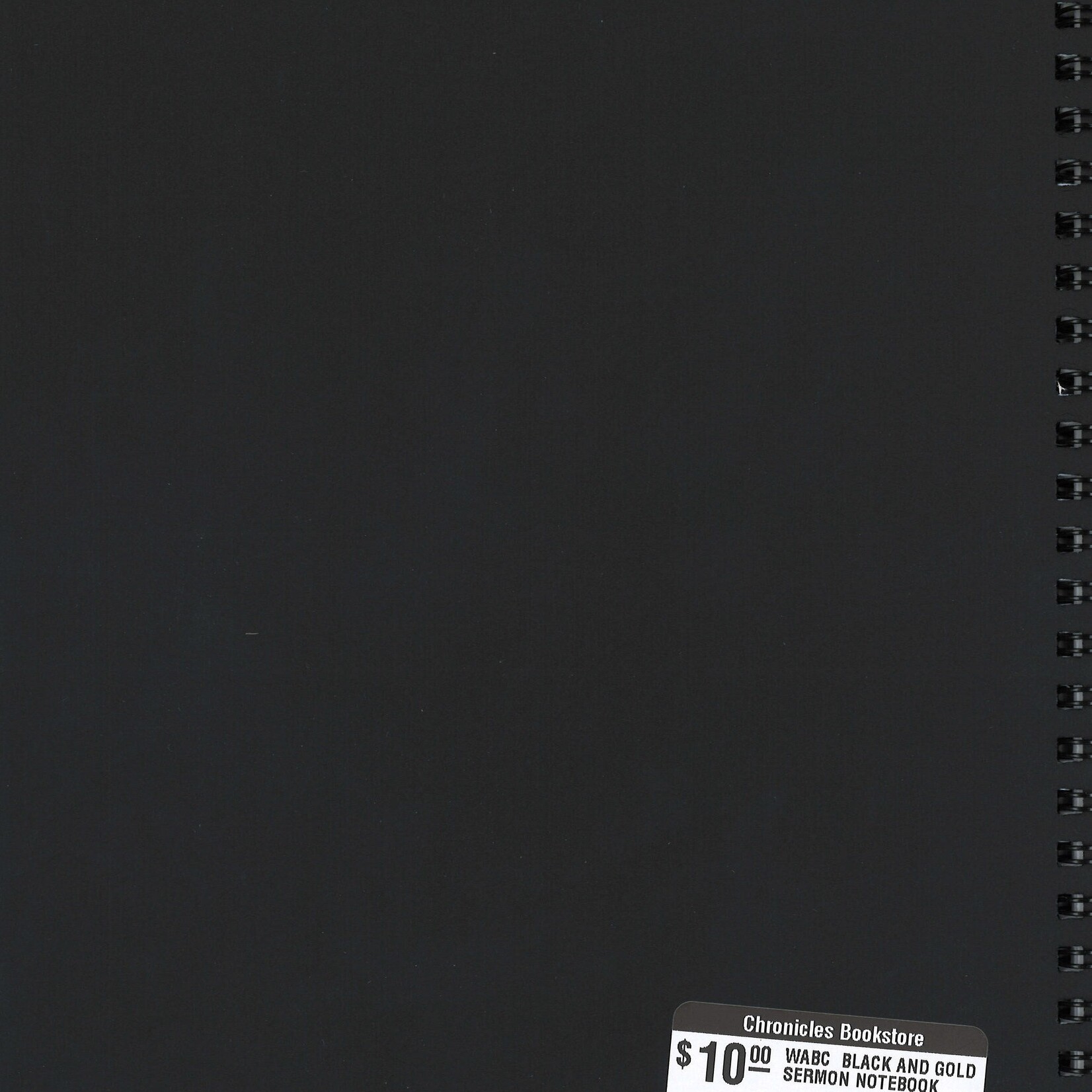 WABC  BLACK AND GOLD SERMON NOTEBOOK