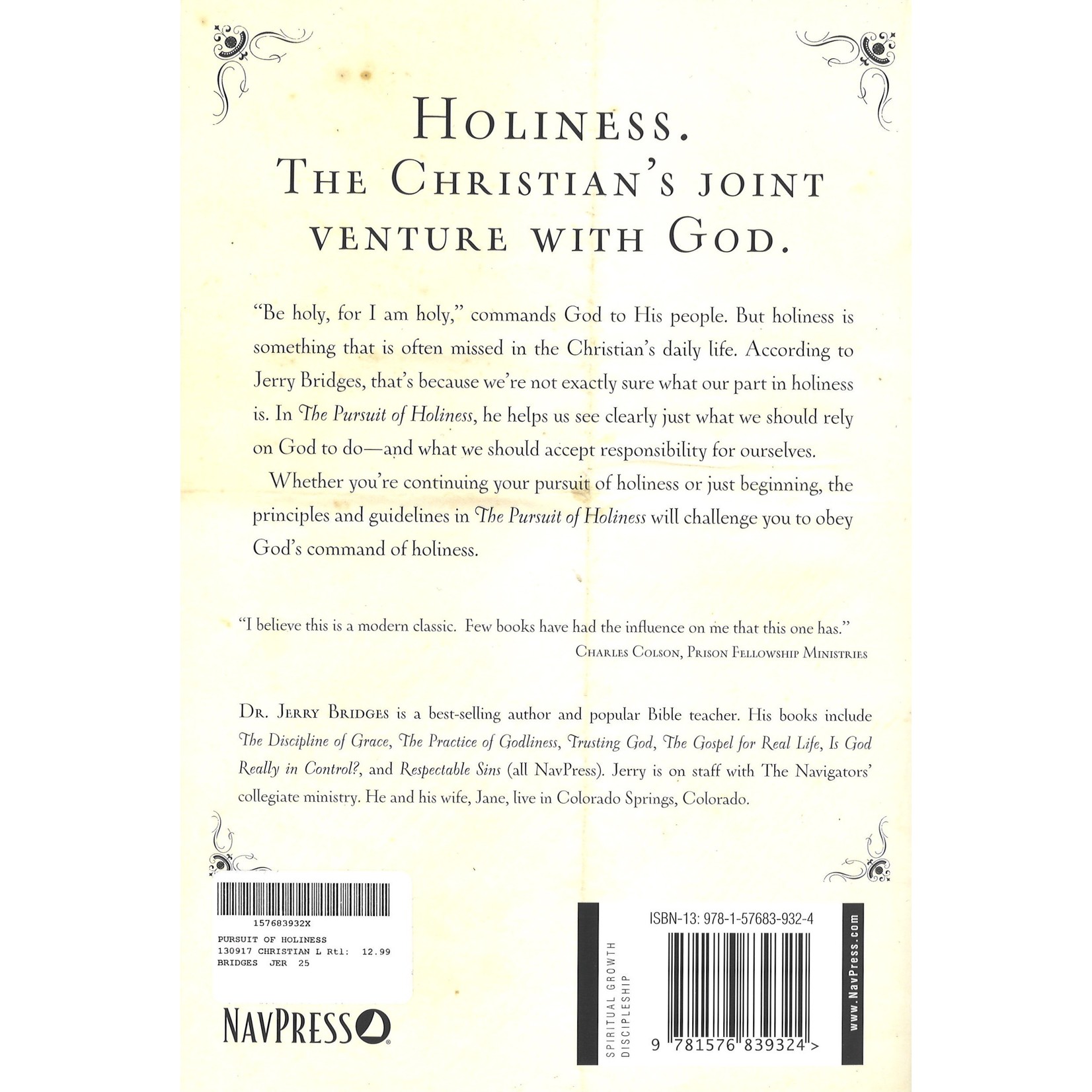 PURSUIT OF HOLINESS