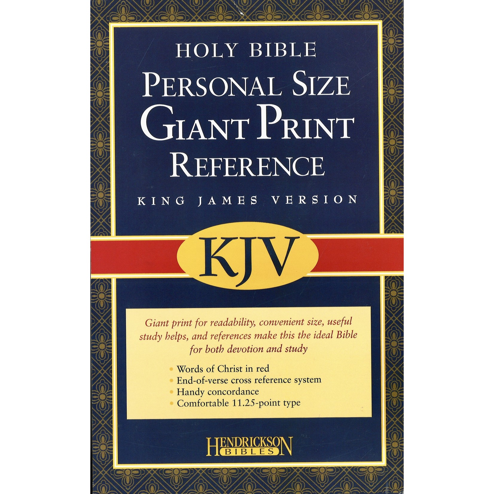 KJV PERSONAL SIZE GIANT PRINT REFERENCE BIBLE-BLACK IMITATION LEATHER