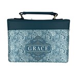 GOD'S GRACE BIBLE COVER TEAL LARGE