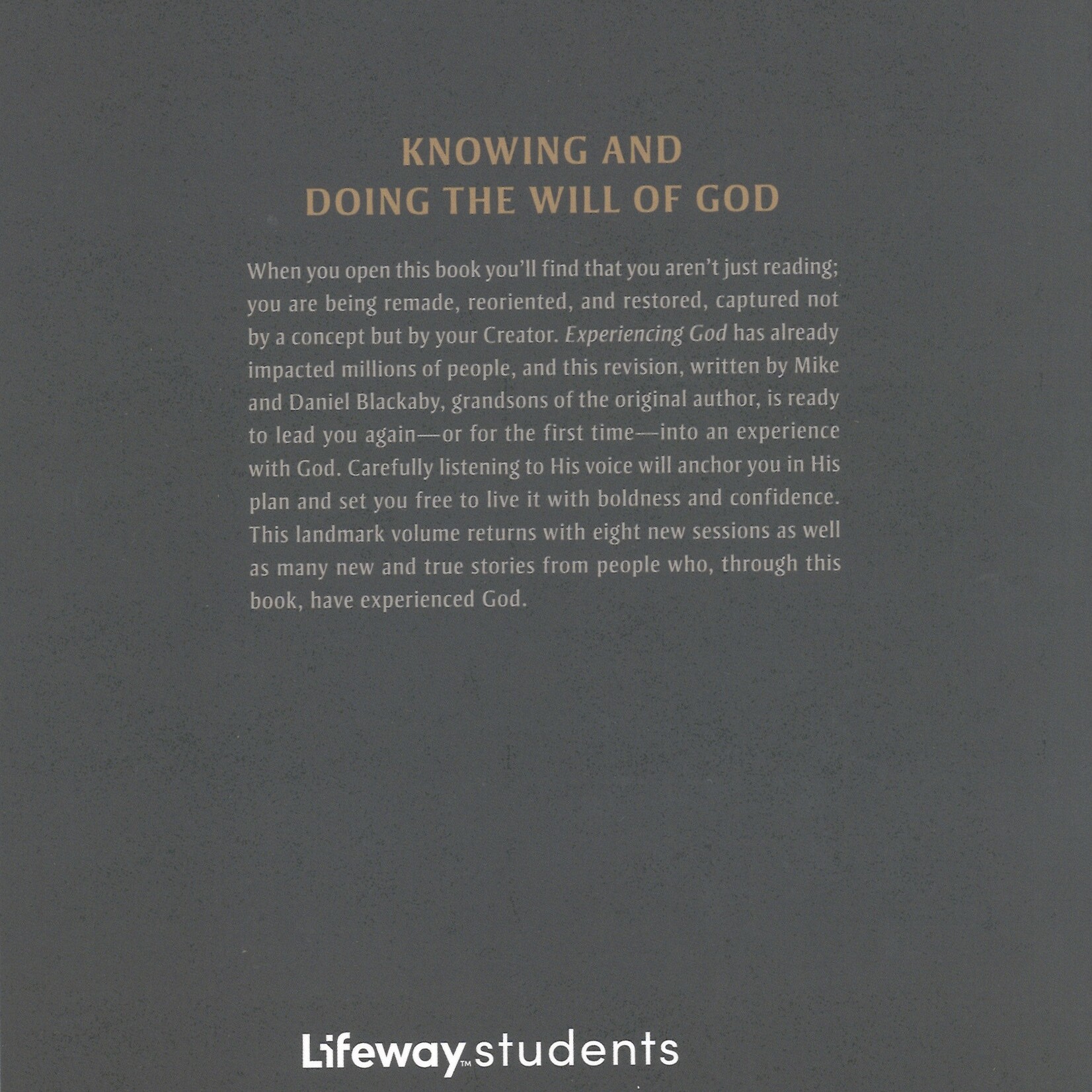 EXPERIENCING GOD - TEEN BIBLE STUDY BOOK