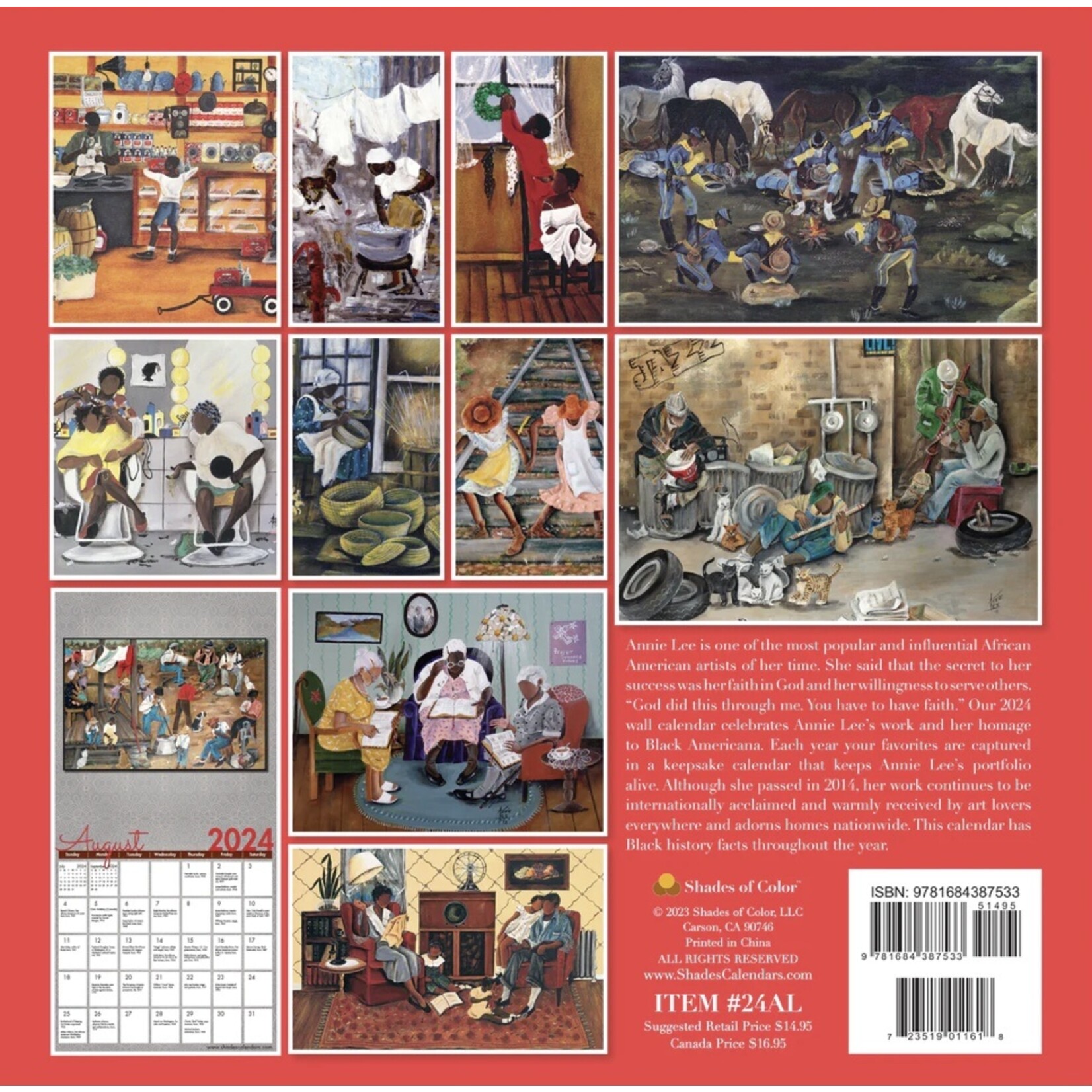 2024 ART OF ANNIE LEE WALL CALENDAR Wheeler Avenue Baptist Church