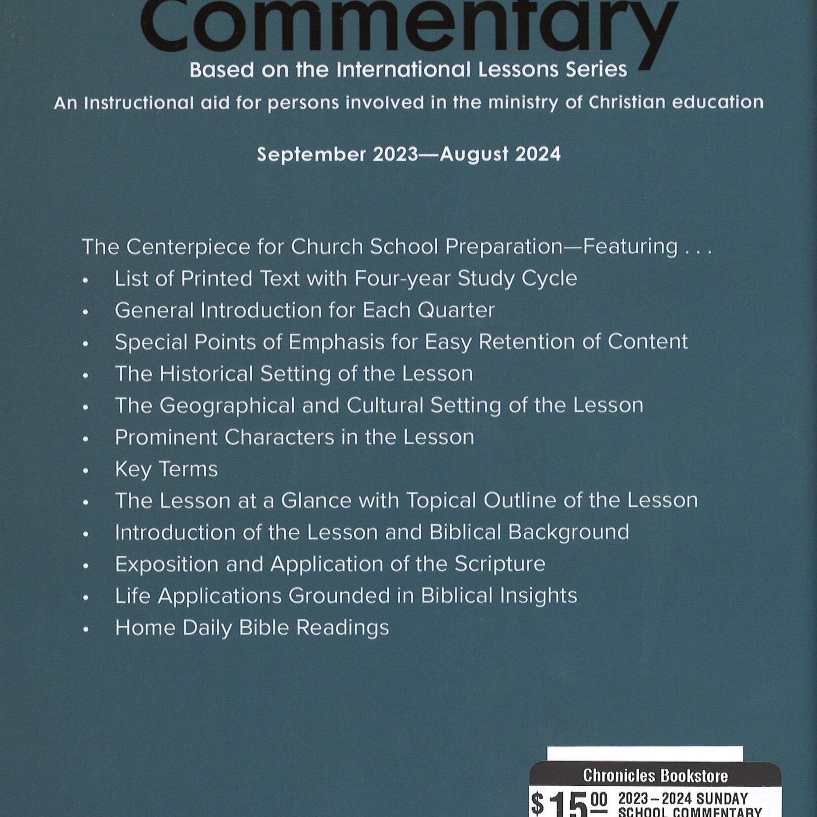 2023-2024 SUNDAY SCHOOL COMMENTARY 103RD ED (Rev. Roberts)