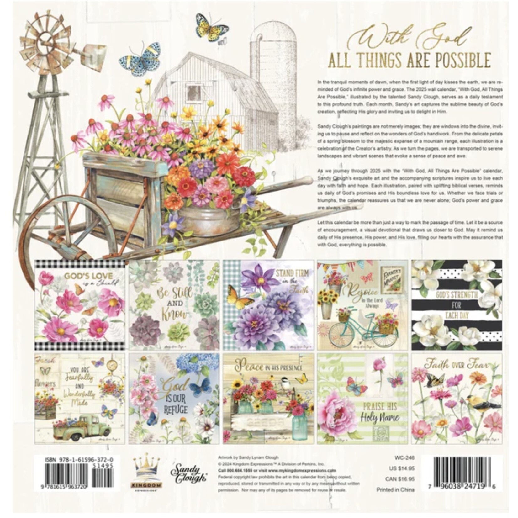 2025 WITH GOD WALL CALENDAR