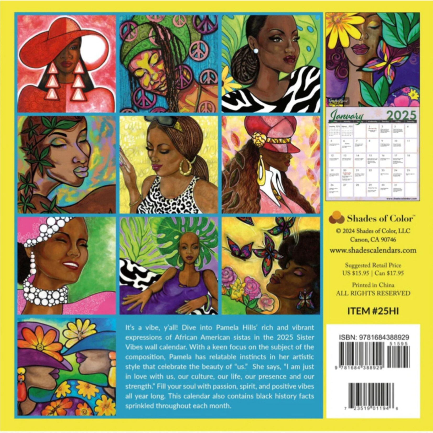 2025 SISTER VIBES WALL CALENDAR